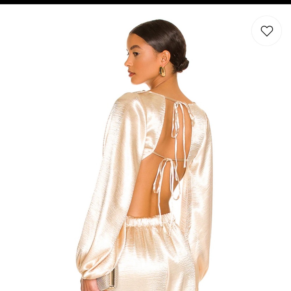 Long sleeve gold top